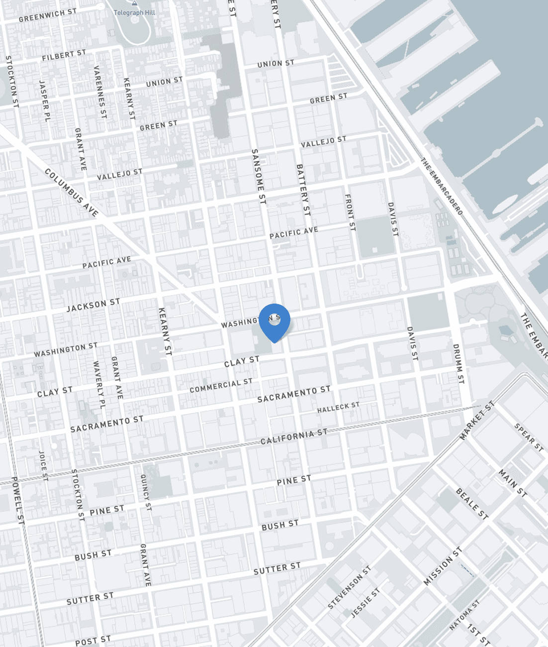Location map pin for Gen 2's office in San Fransisco